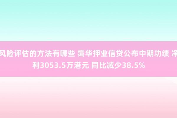 风险评估的方法有哪些 霭华押业信贷公布中期功绩 净利3053.5万港元 同比减少38.5%