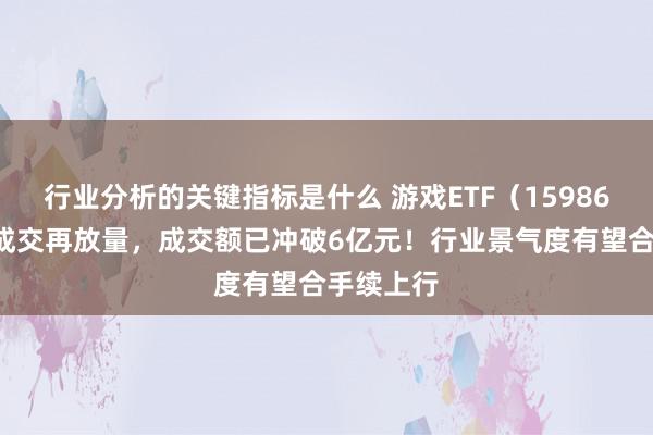 行业分析的关键指标是什么 游戏ETF（159869）盘中成交再放量，成交额已冲破6亿元！行业景气度有望合手续上行