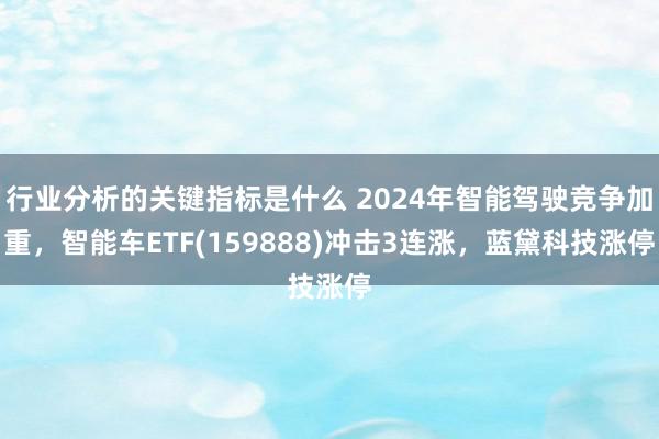 行业分析的关键指标是什么 2024年智能驾驶竞争加重，智能车ETF(159888)冲击3连涨，蓝黛科技涨停