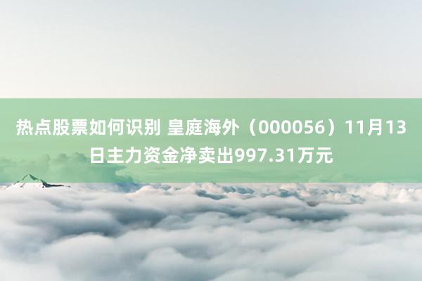 热点股票如何识别 皇庭海外（000056）11月13日主力资金净卖出997.31万元