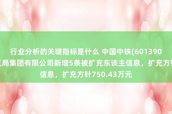 行业分析的关键指标是什么 中国中铁(601390)控股的中铁三局集团有限公司新增5条被扩充东谈主信息，扩充方针750.43万元