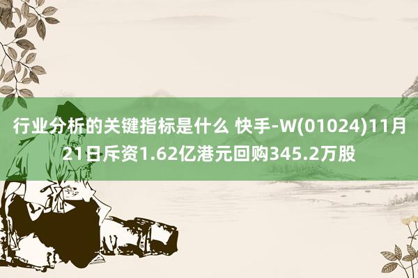 行业分析的关键指标是什么 快手-W(01024)11月21日斥资1.62亿港元回购345.2万股