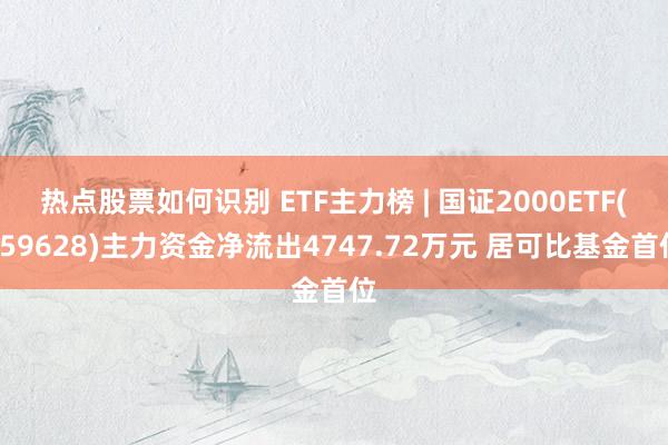 热点股票如何识别 ETF主力榜 | 国证2000ETF(159628)主力资金净流出4747.72万元 居可比基金首位