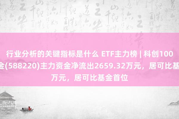 行业分析的关键指标是什么 ETF主力榜 | 科创100ETF基金(588220)主力资金净流出2659.32万元，居可比基金首位