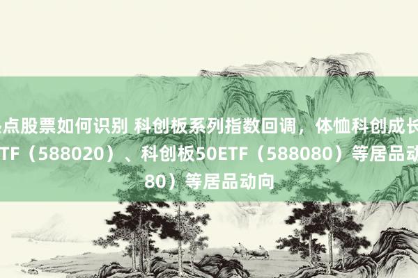 热点股票如何识别 科创板系列指数回调，体恤科创成长50ETF（588020）、科创板50ETF（588080）等居品动向