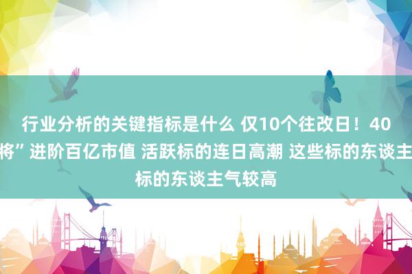 行业分析的关键指标是什么 仅10个往改日！40亿“小将”进阶百亿市值 活跃标的连日高潮 这些标的东谈主气较高