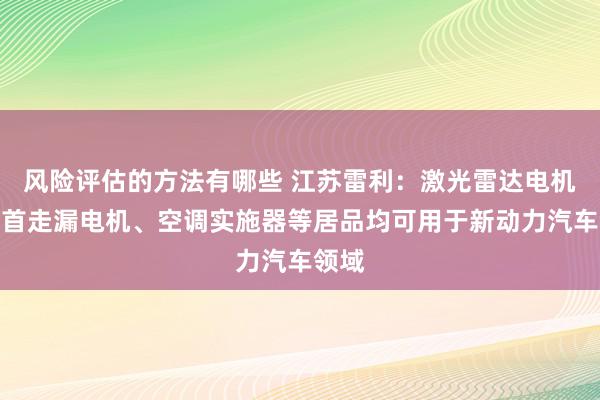 风险评估的方法有哪些 江苏雷利：激光雷达电机、昂首走漏电机、空调实施器等居品均可用于新动力汽车领域