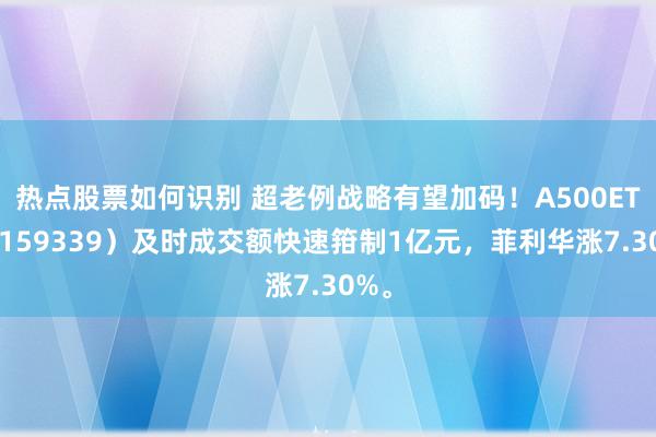 热点股票如何识别 超老例战略有望加码！A500ETF（159339）及时成交额快速箝制1亿元，菲利华涨7.30%。