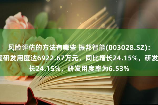 风险评估的方法有哪些 振邦智能(003028.SZ)：2024年前三季度研发用度达6922.67万元，同比增长24.15%，研发用度率为6.53%