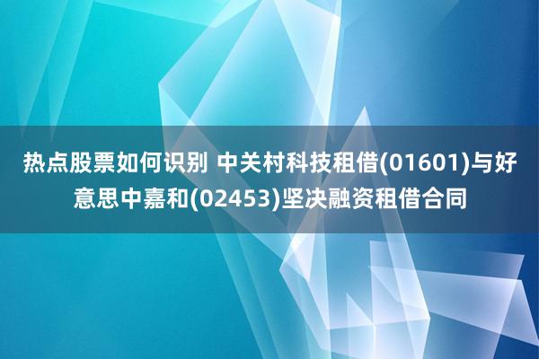 热点股票如何识别 中关村科技租借(01601)与好意思中嘉和(02453)坚决融资租借合同