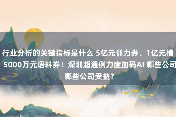 行业分析的关键指标是什么 5亿元训力券、1亿元模子券、5000万元语料券！深圳超通例力度加码AI 哪些公司受益？