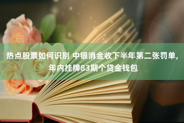 热点股票如何识别 中银消金收下半年第二张罚单, 年内挂牌83期个贷金钱包