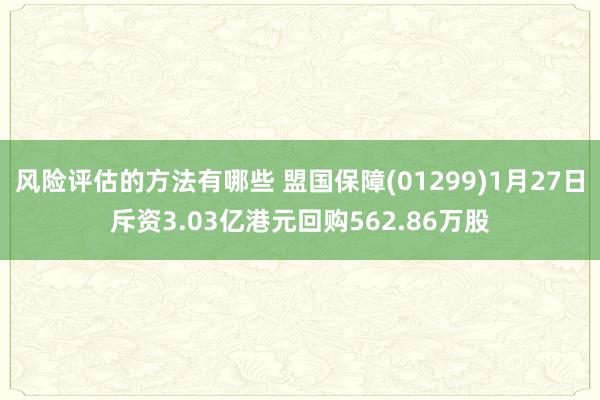 风险评估的方法有哪些 盟国保障(01299)1月27日斥资3.03亿港元回购562.86万股