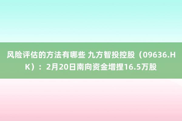 风险评估的方法有哪些 九方智投控股（09636.HK）：2月20日南向资金增捏16.5万股