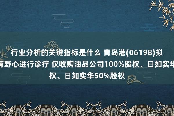 行业分析的关键指标是什么 青岛港(06198)拟对原重组有野心进行诊疗 仅收购油品公司100%股权、日如实华50%股权