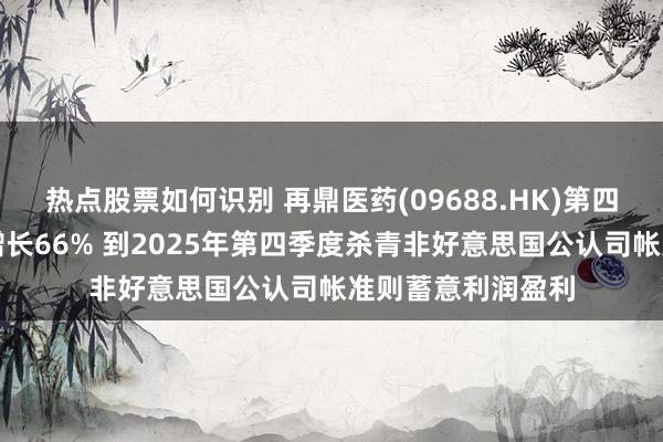 热点股票如何识别 再鼎医药(09688.HK)第四季度总收入同比增长66% 到2025年第四季度杀青非好意思国公认司帐准则蓄意利润盈利